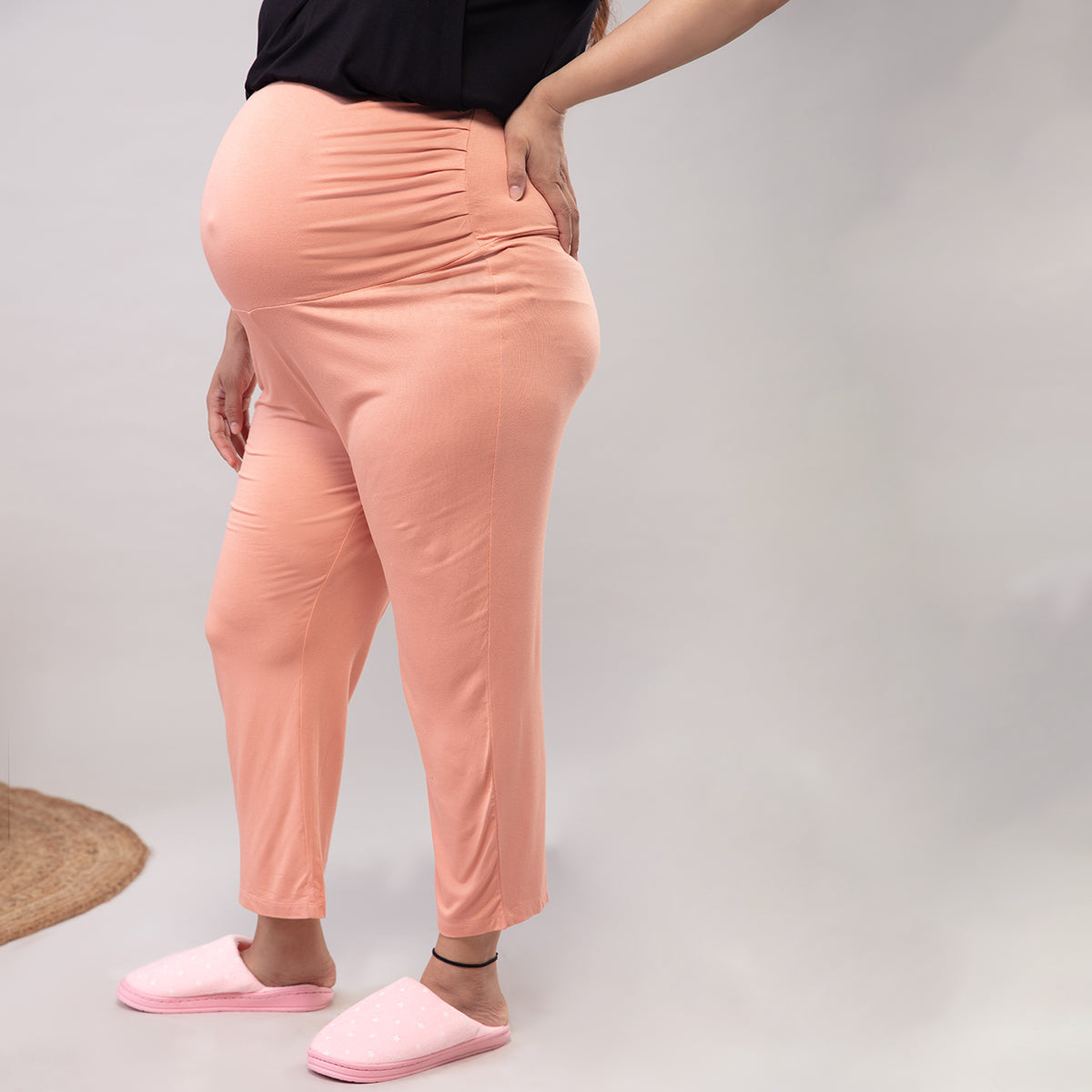 Maternity Pants Summer Casual Cotton Slim Loose Comfy Belly Support Elastic  Waist Mom Trousers Pregnancy Clothes - AliExpress
